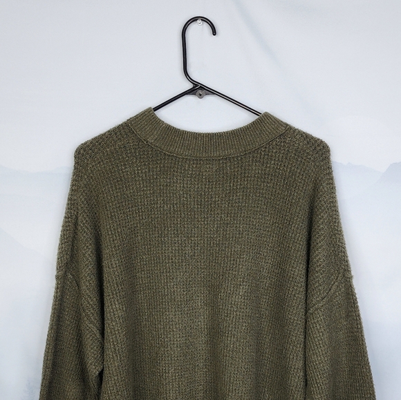 Aerie Green Crewneck Pullover Sweater Small - Picture 5 of 16